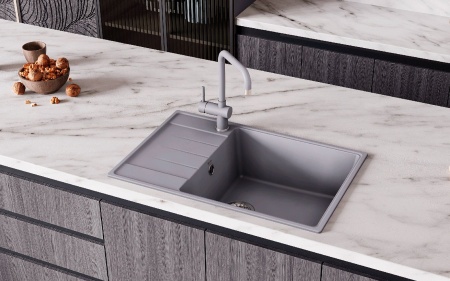 Кухонная мойка Ulgran Quartz Prima 760-05, бетон