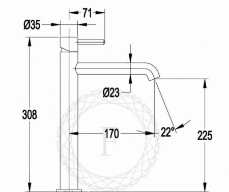 Cмеситель для раковины FILARETE Roun FL6020 (Никель)