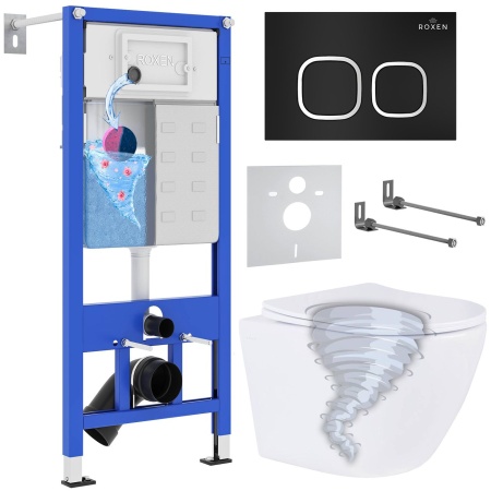 Комплект 6 в 1 RoxenBath StounFix Dual Fresh 968377  (состоит из: 710200, Santi 410280B, 530205-01)