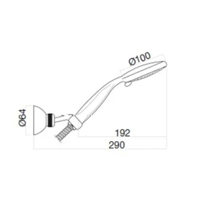 Душевой гарнитур Webert AC0489740, белый
