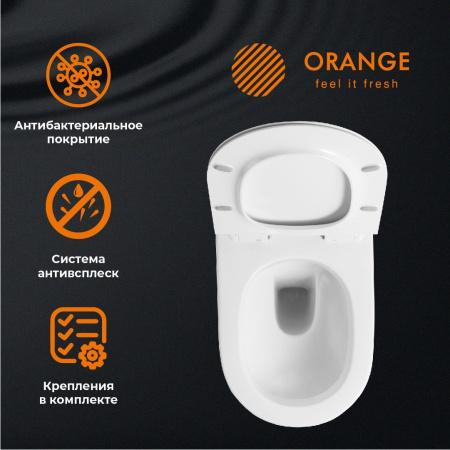 Унитаз приставной Orange C07-200w сиденье с микролифтом
