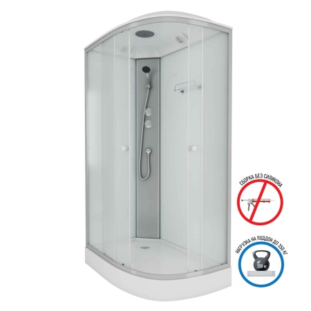 Душевая кабина Niagara Eco E120/80/13L/MT (120х80х215) низкий поддон(13см),стекло матовое,