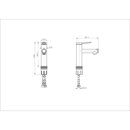 Смеситель для раковины с функцией полоскания WONZON & WOGHAND, Хром (WW-H1017-CR)
