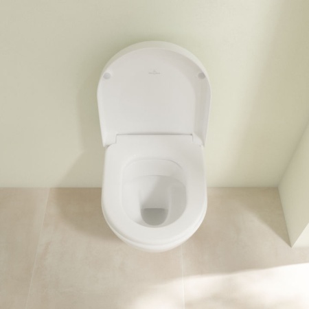 Унитаз Villeroy & Boch Subway 2.0, подвесной компактный, открытый смыв, 5606R0R1