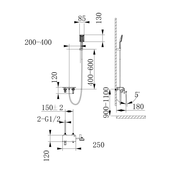 Смеситель Lemark Mista LM6414WG для ванны
