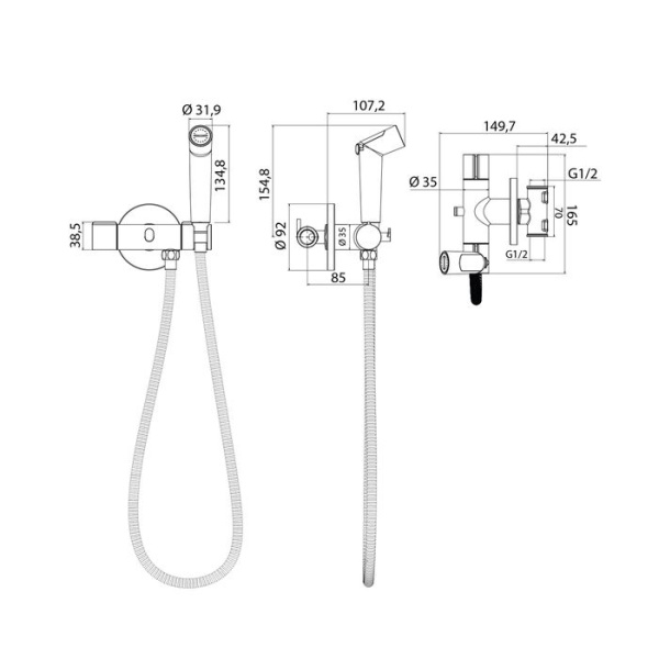 Гигиенический душ IDDIS Axes AXESBR0i08
