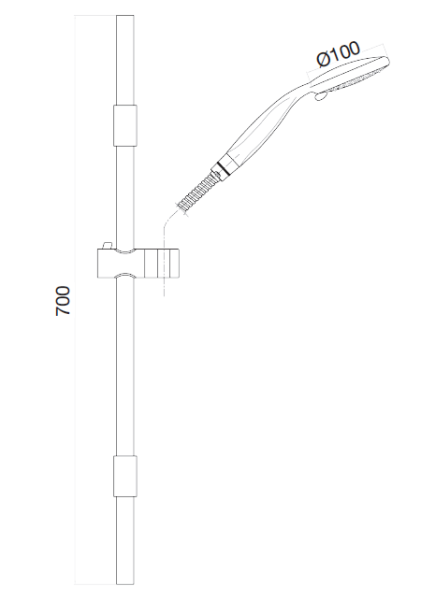 Душевая система Webert AC0589015, хром