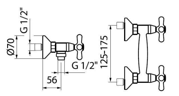 Смеситель для душа Webert Armony AM760102017, хром-золото