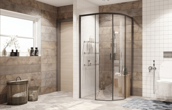 Душевое ограждение Ambassador Queen 11011201Black 900x900x2000