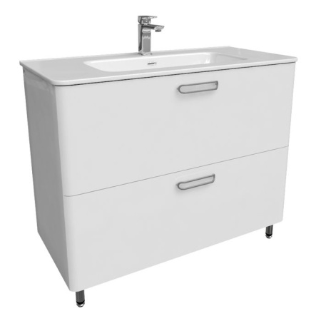 Тумба с раковиной Iddis Brick белая, 100 см BRI10WFi95K