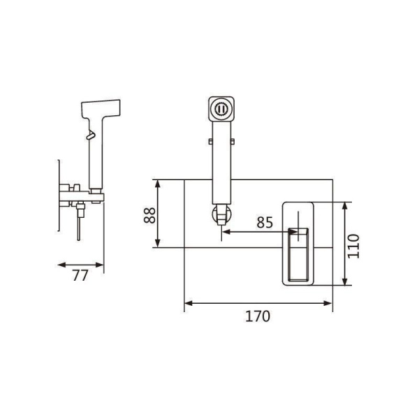 Гигиенический душ со смесителем Shevanik S6805C, белый