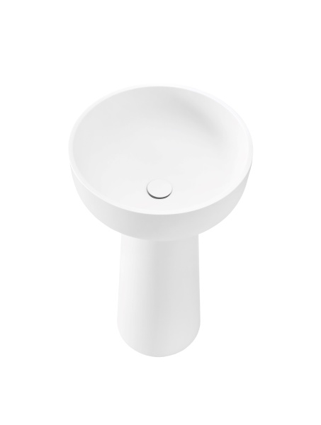 Раковина Солид Серфейс (Solid Surface) Vincea VBS-4SP02MW, 480*480*850, напольная, цвет белый матовый