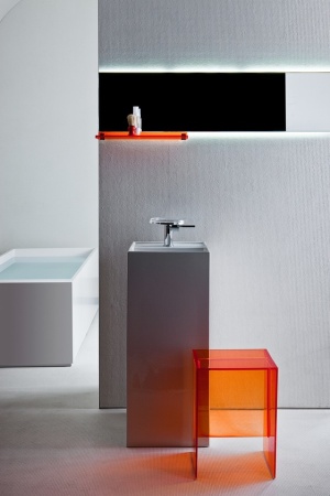 Напольная раковина Kartell by laufen 37,5х43,5х90 см, без отверстия перелива, с 1 отверстием для смесителя, санфарфор 8.1133.1.000.111.1