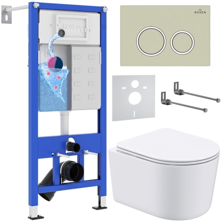 Комплект  6 в 1 RoxenBath StounFix Dual Fresh 966278 (состоит из:  710200, Santi 410260BG, 530120-01)