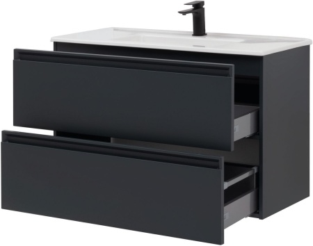 Тумба с раковиной Allen Brau Eclipse 100 1.E1003.AM антрацит матовый