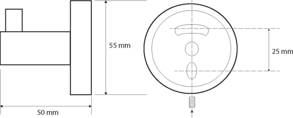 Крючок Bemeta Graphit 156106022