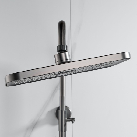 Душевая система Shevanik S9636T, оружейная сталь