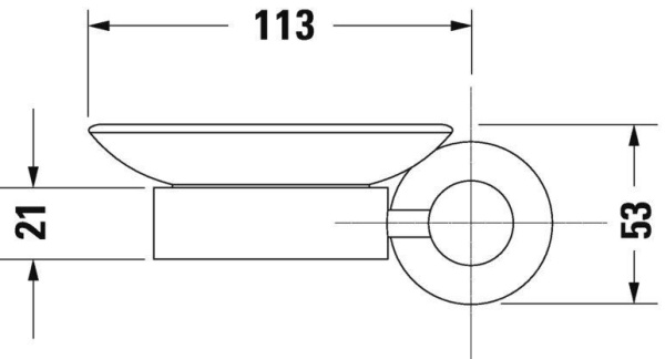 Мыльница Duravit D-Code слева 0099171000