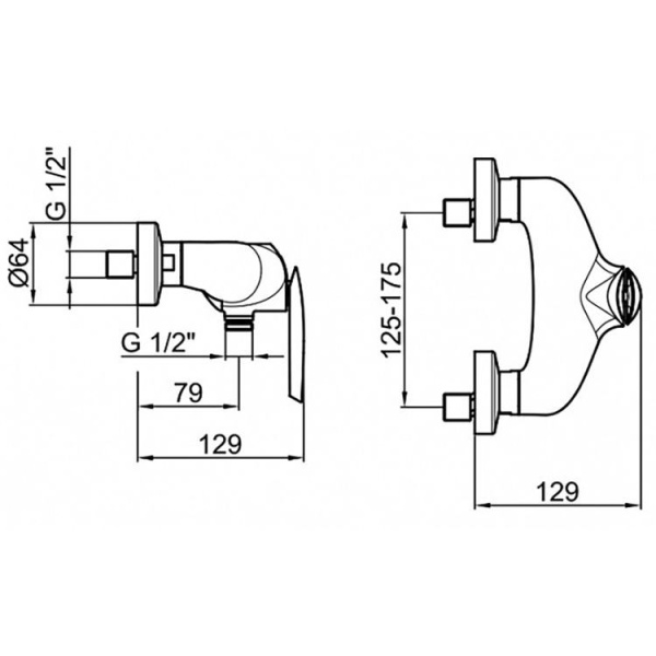 Смеситель для душа Webert Aria AI870102844