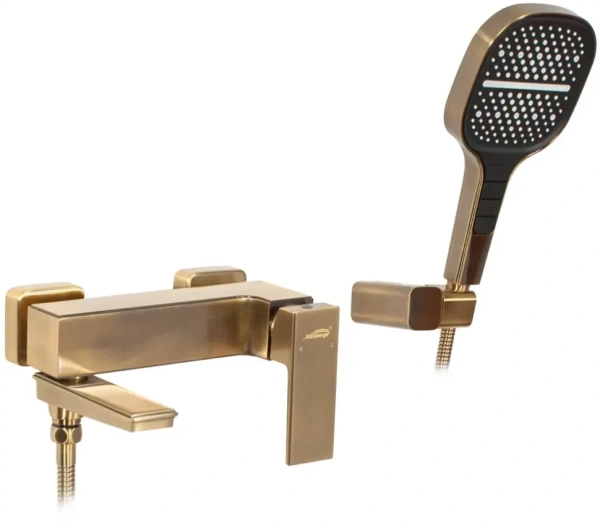 Смеситель для ванны с ручным душем Hansberge H4070 Бронза