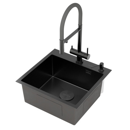 Кухонная мойка RoxenBath Simple 60 PVD (зернистый графит)