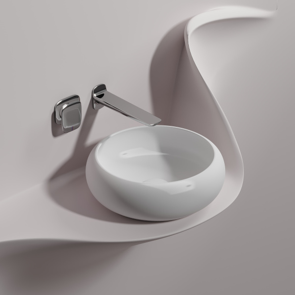 Умывальник Ceramicanova чаша накладная круглая (цвет Капучино Матовый) Element 360x360x120мм