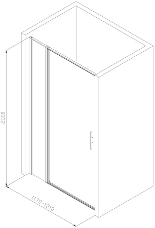 Душевая дверь Allen Brau Priority 120 3.31007.00G хром