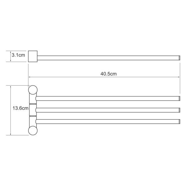 Держатель полотенец WasserKRAFT Exter K-1533