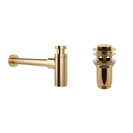 Комплект 3 в 1 Lavinia Boho Bathroom Sink 21520441: врезная фарфоровая раковина 60 см, металлический сифон, донный клапан