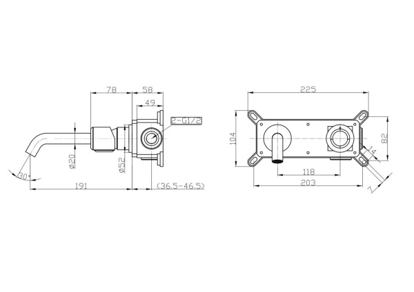 Смеситель для раковины Laveo Pretto BAO_022P скрытого монтажа хром