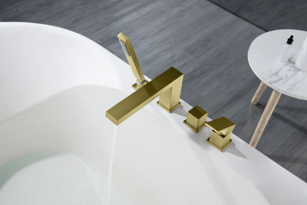 Смеситель на борт ванны TIMO Selene 2130/17Y, матовое золото