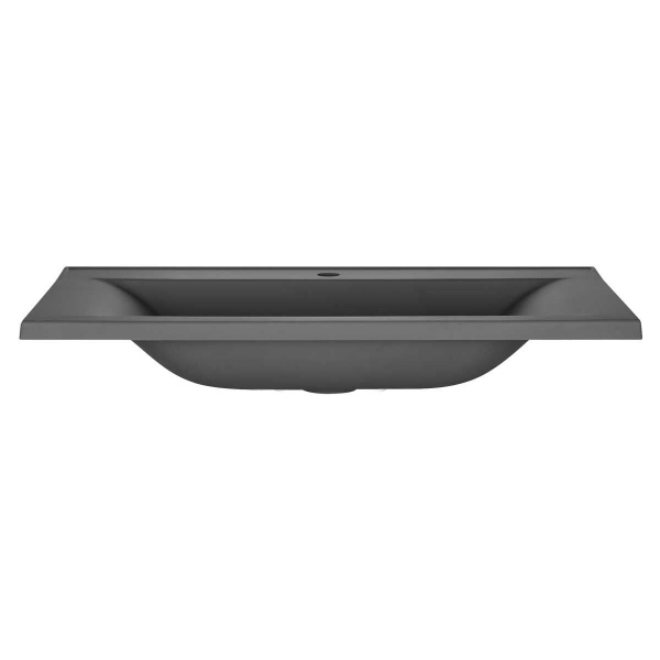 Тумба Vincea Mia 900 подвесная, 2 выкатных ящика soft close, R.Wood с умывальником VCB-3M900G из кварцевого камня, цвет серый