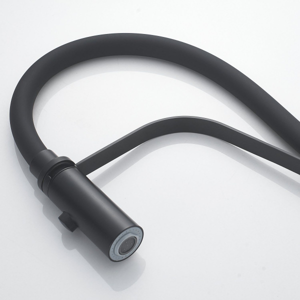 Смеситель для кухни с гибким изливом и режимом "душ" Shevanik S943H-3, черный