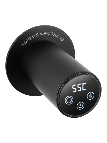 Полотенцесушитель электрический встраиваемый WONZON & WOGHAND, Черный матовый (WW-A363-MB)