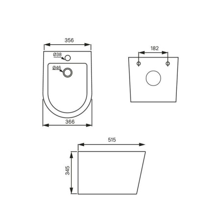 Подвесное биде IDDIS Calipso CALRW02i82
