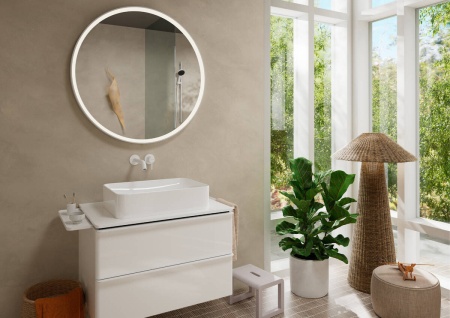 Смеситель для раковины Hansgrohe Tecturis S CoolStart EcoSmart 73351700 белый матовый 73351700