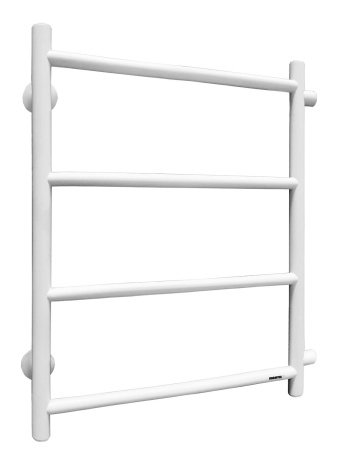 Полотенцесушитель водяной Fincopper FCEB 630х500 белый RAL 9016, 4 перекладины, боковое подключение прямое 3/4'х1/2' ГШ с чашками и эксентриками
