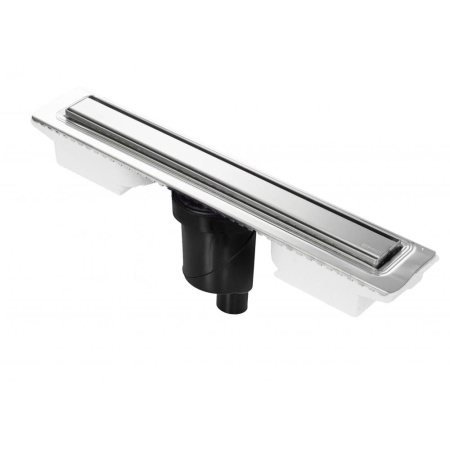 Желоб BERGES водосток B1 Keramik 800 хром глянец S-сифон D50/105 H50 вертикальный