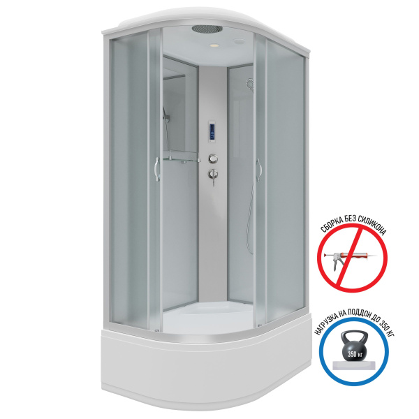 Душевая кабина Niagara Classic NG-2310-14RP 120х80х215, высокий поддон 40 см, стекло матовое