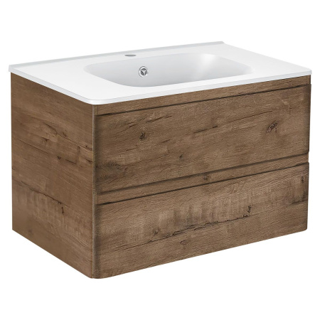 Тумба под раковину Vincea Vico 800 подвесная, 2 выкатных ящика soft close, V.Oak