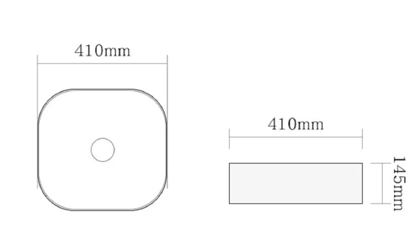 Раковина керамическая (накладная)  SantiLine SL-1106MB