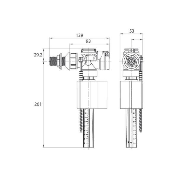 Впускной клапан, боковой подвод IDDIS F012400-0006
