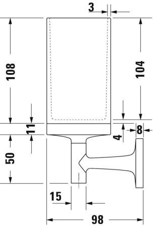 Держатель для стакана Duravit Starck T матовое стекло 0099311000