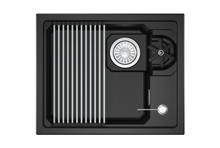 Мойка для кухни Granula Kitchen Space Rinzer 5505RU шварц, 55х45 см, прямоугольная