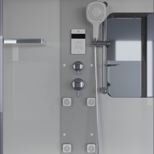 Душевая кабина Niagara Ultra NG-3170-01 170х75х220, высокий поддон 56 см, стекло прозрачное с матовой полосой