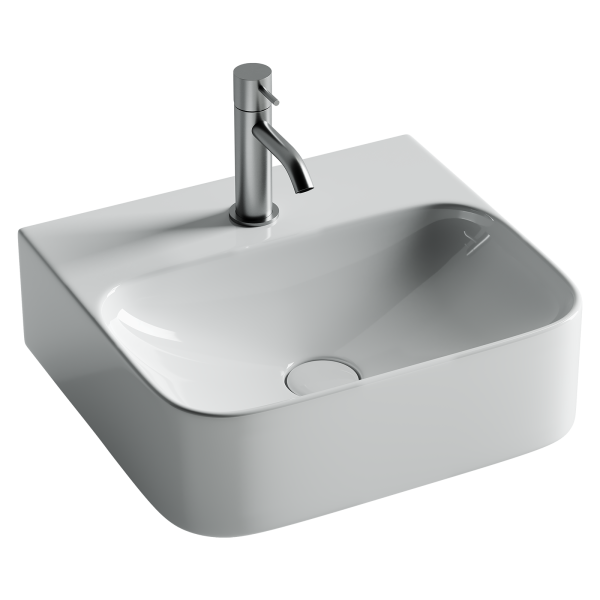 Умывальник Ceramicanova AURA с 1 отверстием для смесителя, без перелива 430x390x135мм