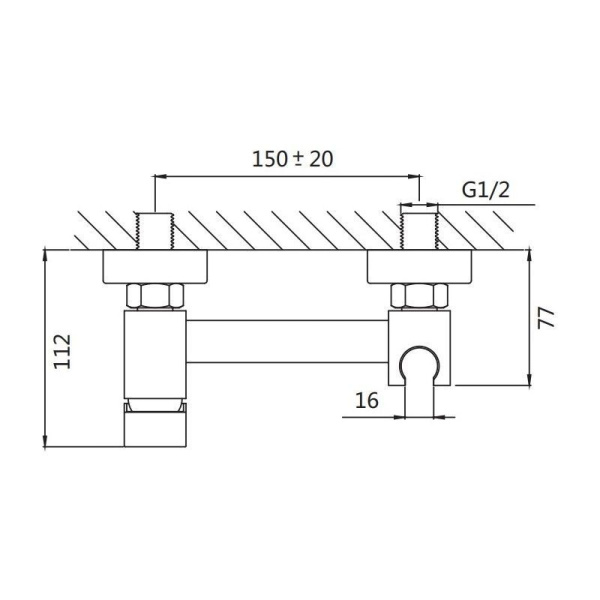 Гигиенический душ со смесителем Shevanik S107T, оружейная сталь