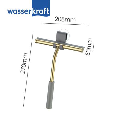 Скребок для душевой кабины WasserKRAFT K-211BRUSHED GOLD