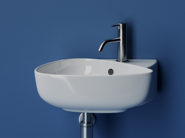 Раковина накладная Ceramicanova со смещенным сливом, с возможностью установки на столешницу под стиральную машину, 620x340x110, цвет белый