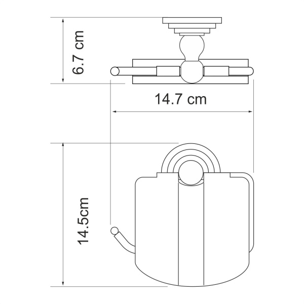 Держатель туалетной бумаги WasserKRAFT Ammer K-7025